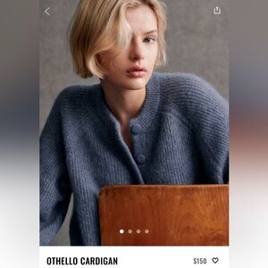 Sezane- Othello Cardigan (Ice Blue) Size XS NWT